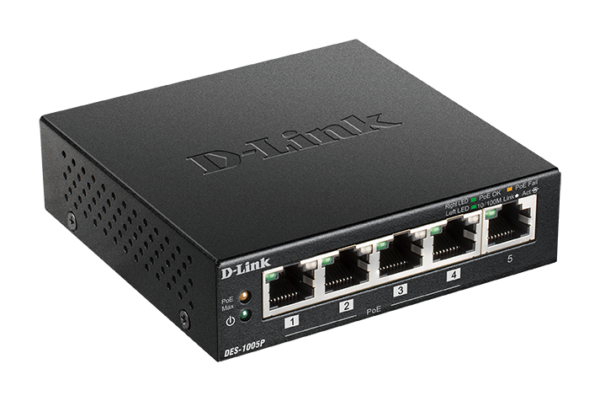 DES-1005P 1 ports PoE 10/100Mbps – Image 3