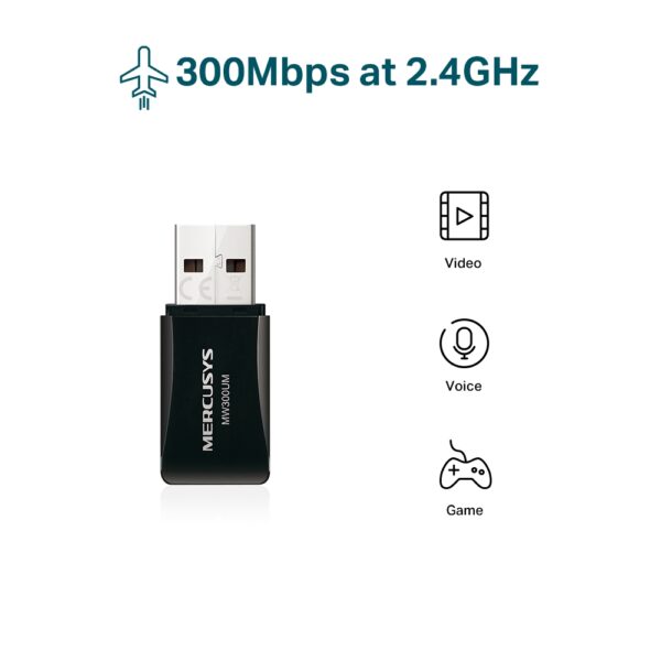 MW300UM Adaptateur WiFi N300 USB – Image 3