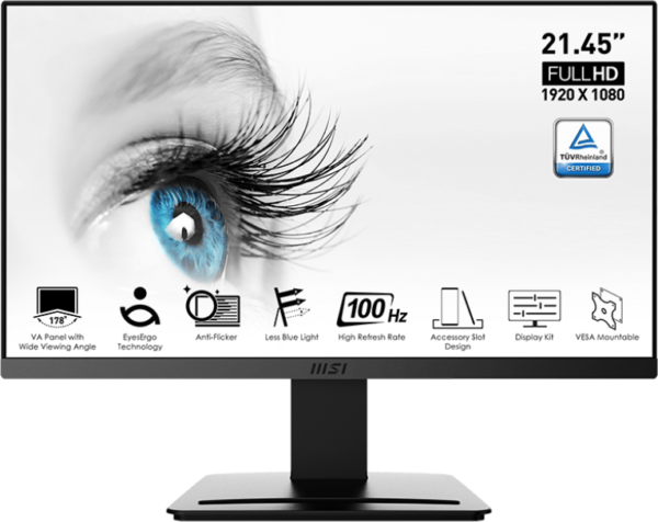 Écran 21.45" Full HD MSI Pro MP223 (9S6-3PB9CH-001)